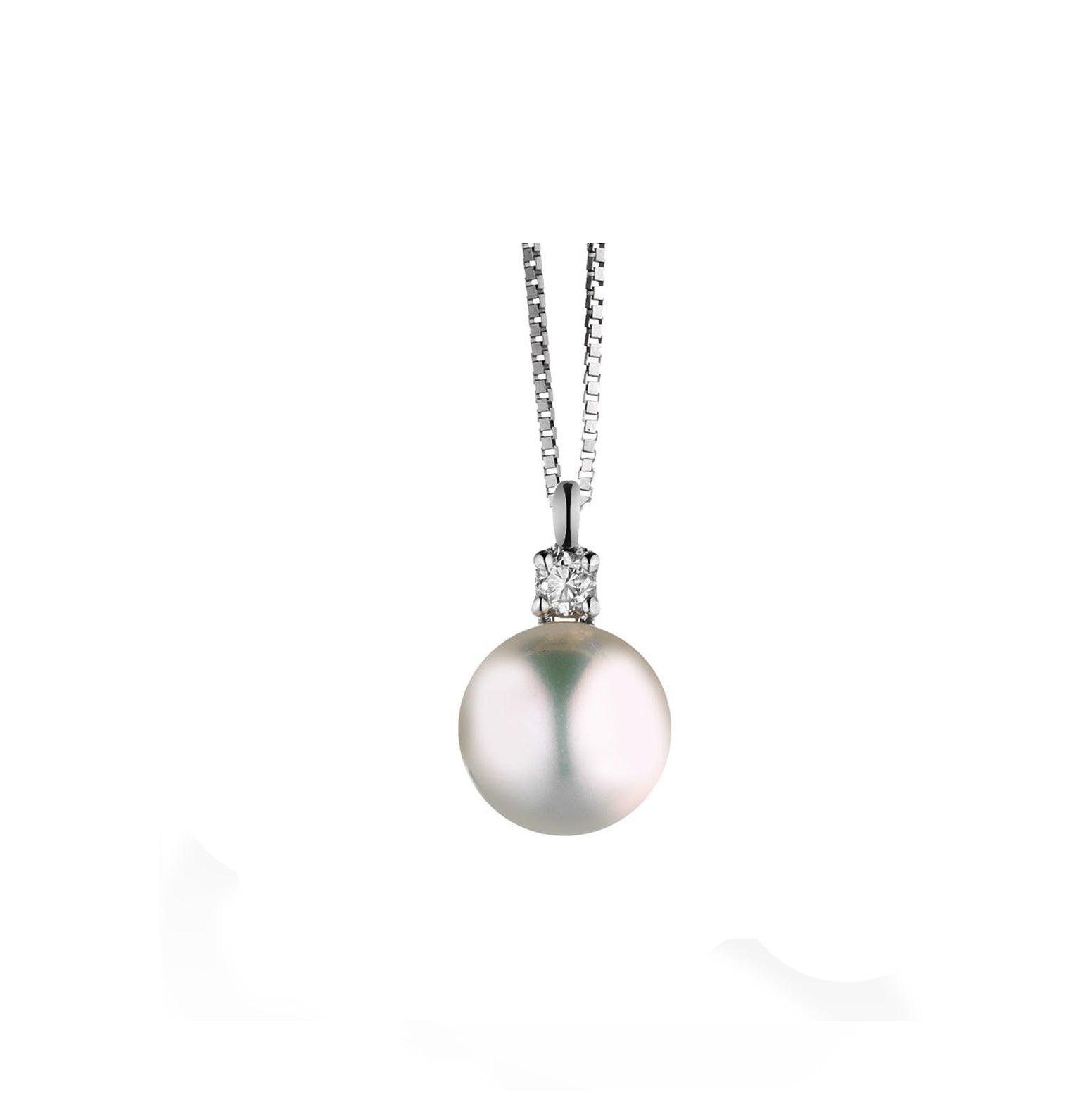 Catenina con Pendente Perla e Diamantino