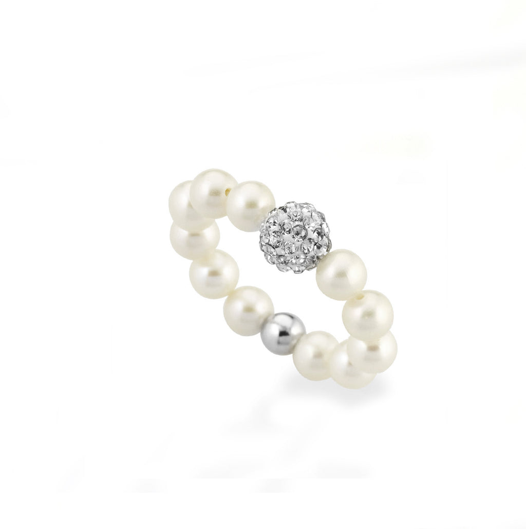 Anello filo di Perle a molla