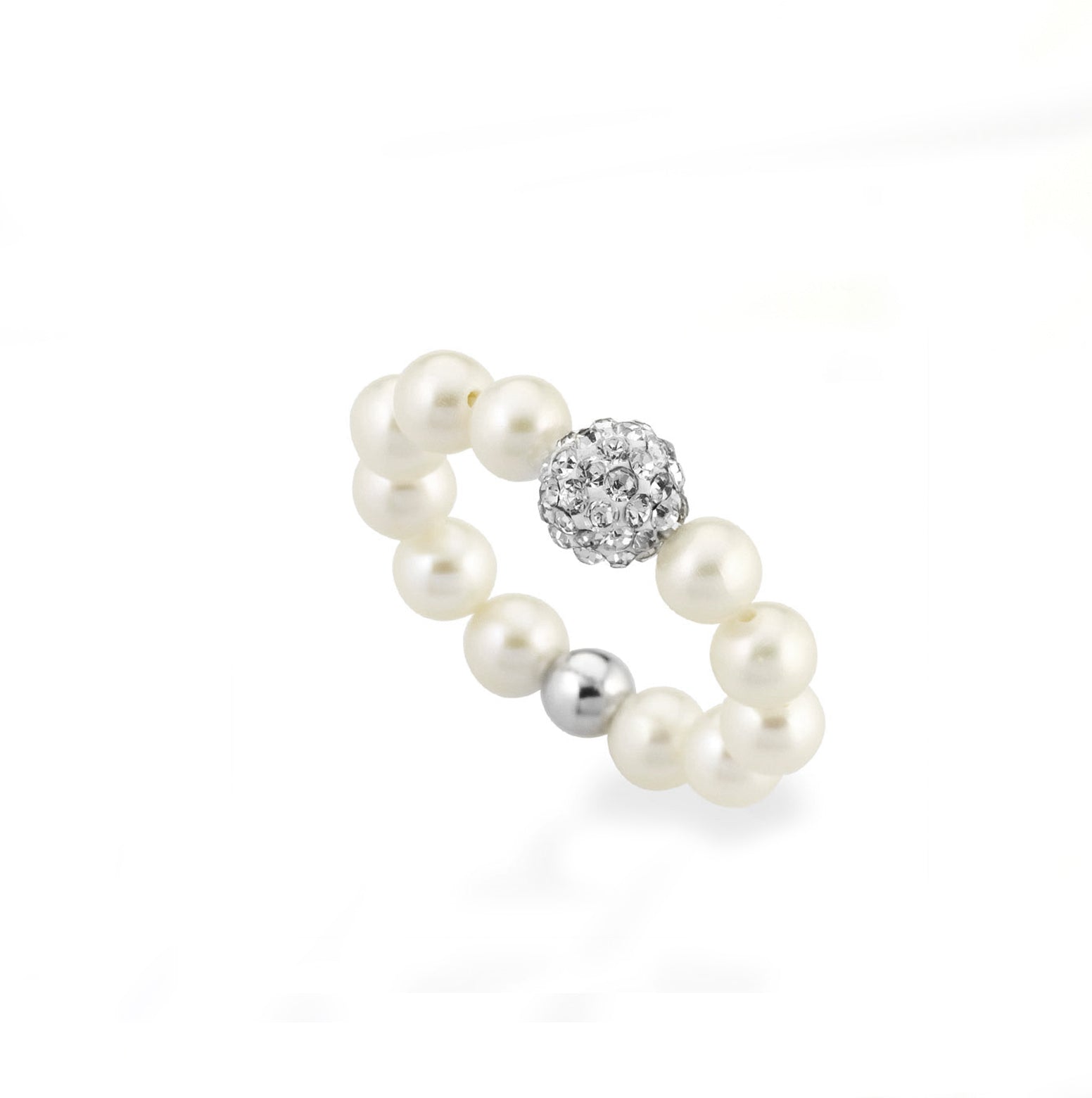 Anello filo di Perle a molla