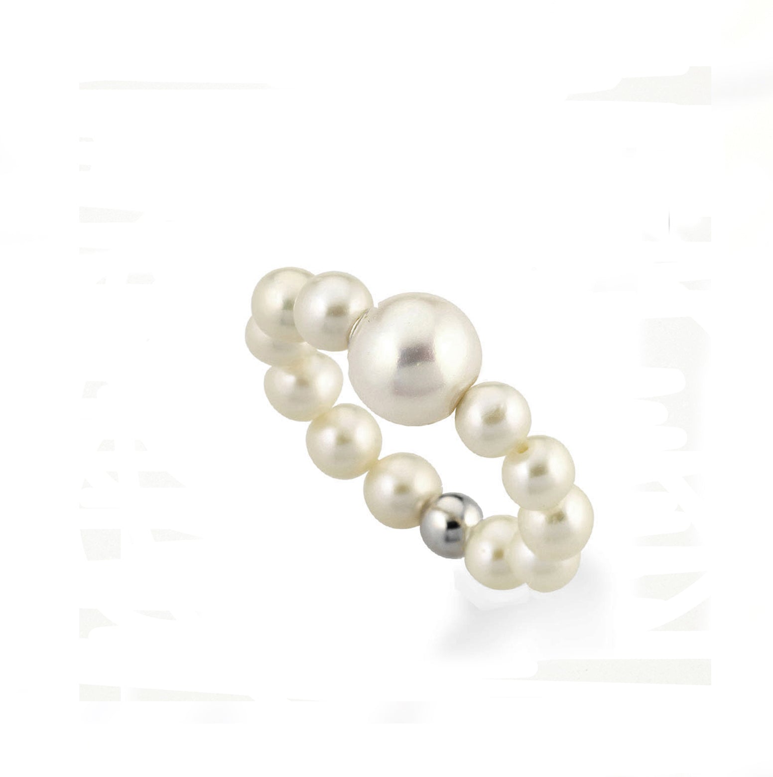 Anello filo di Perle a molla