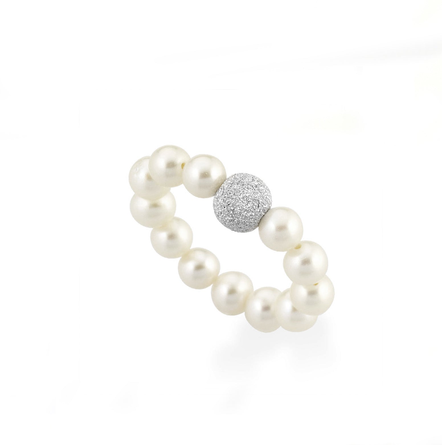 Anello filo di Perle a molla