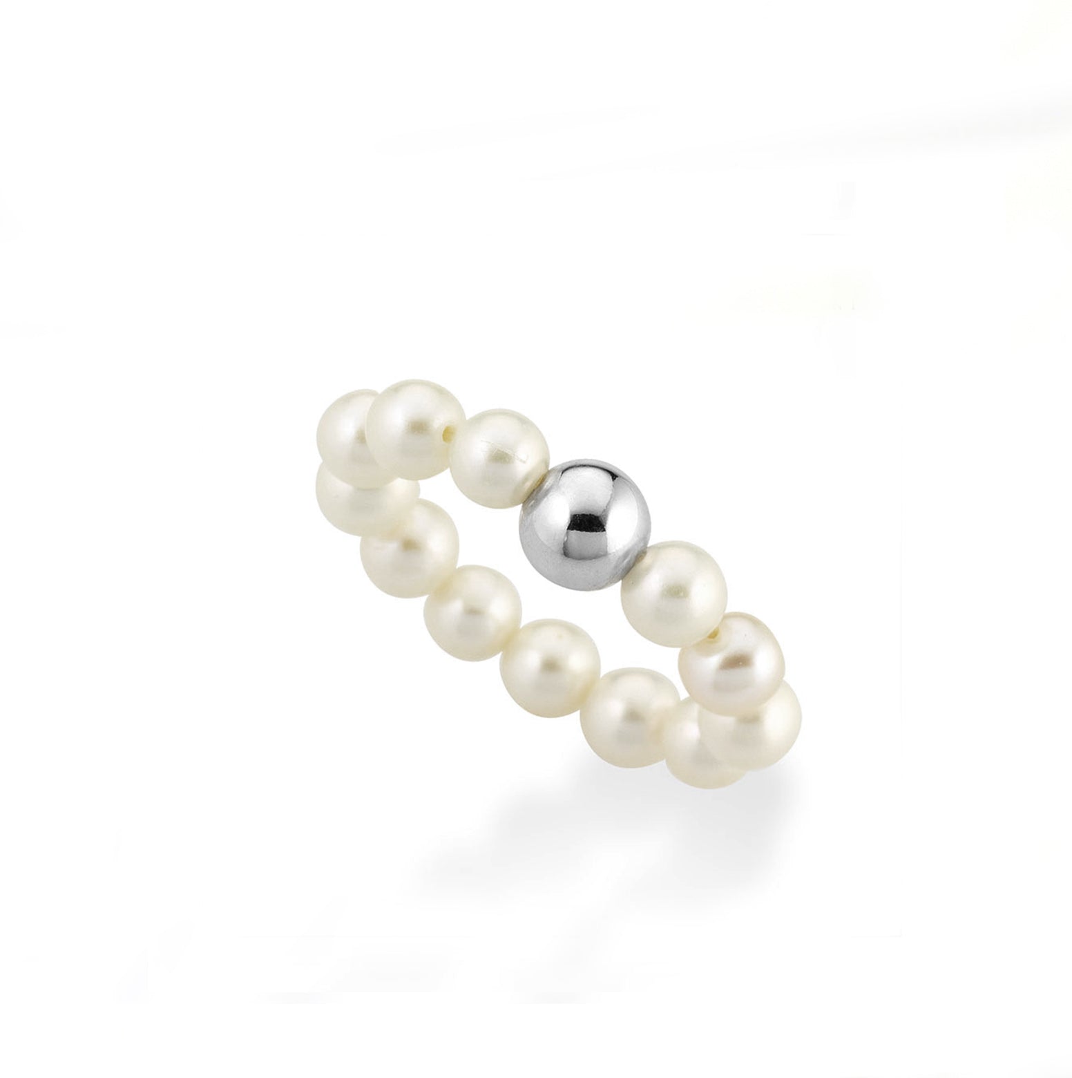 Anello filo di Perle a molla