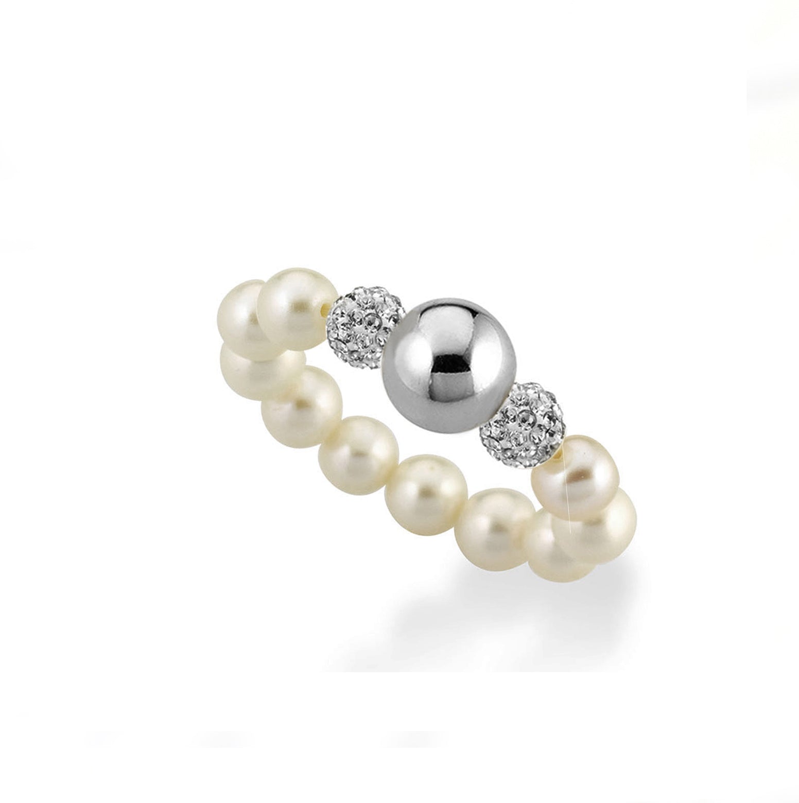 Anello filo di Perle a molla