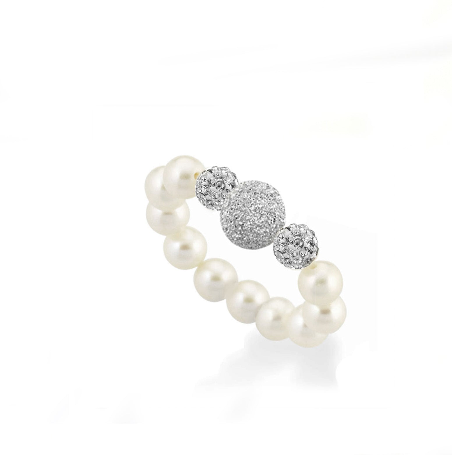 Anello filo di Perle a molla