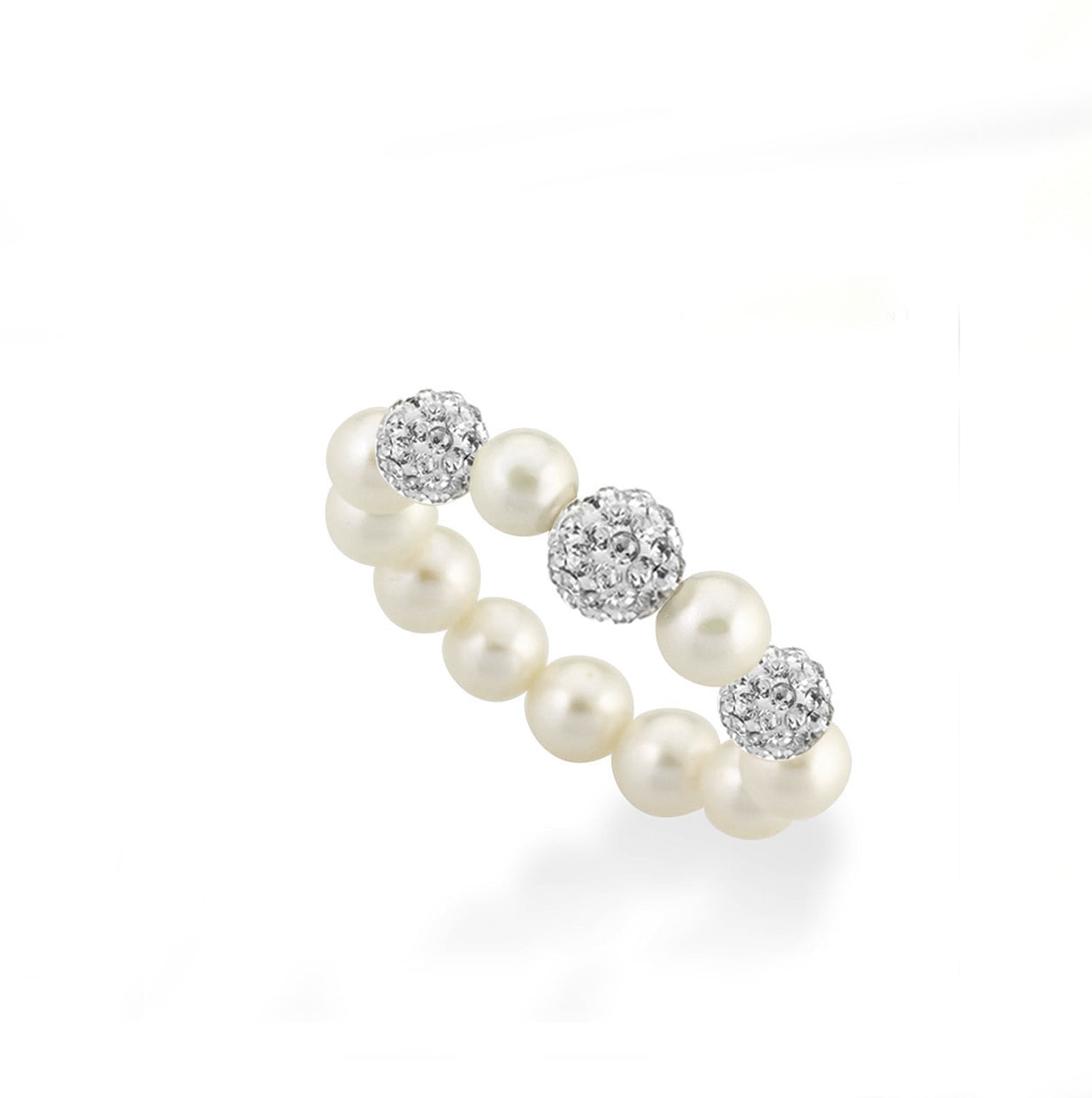 Anello filo di Perle a molla
